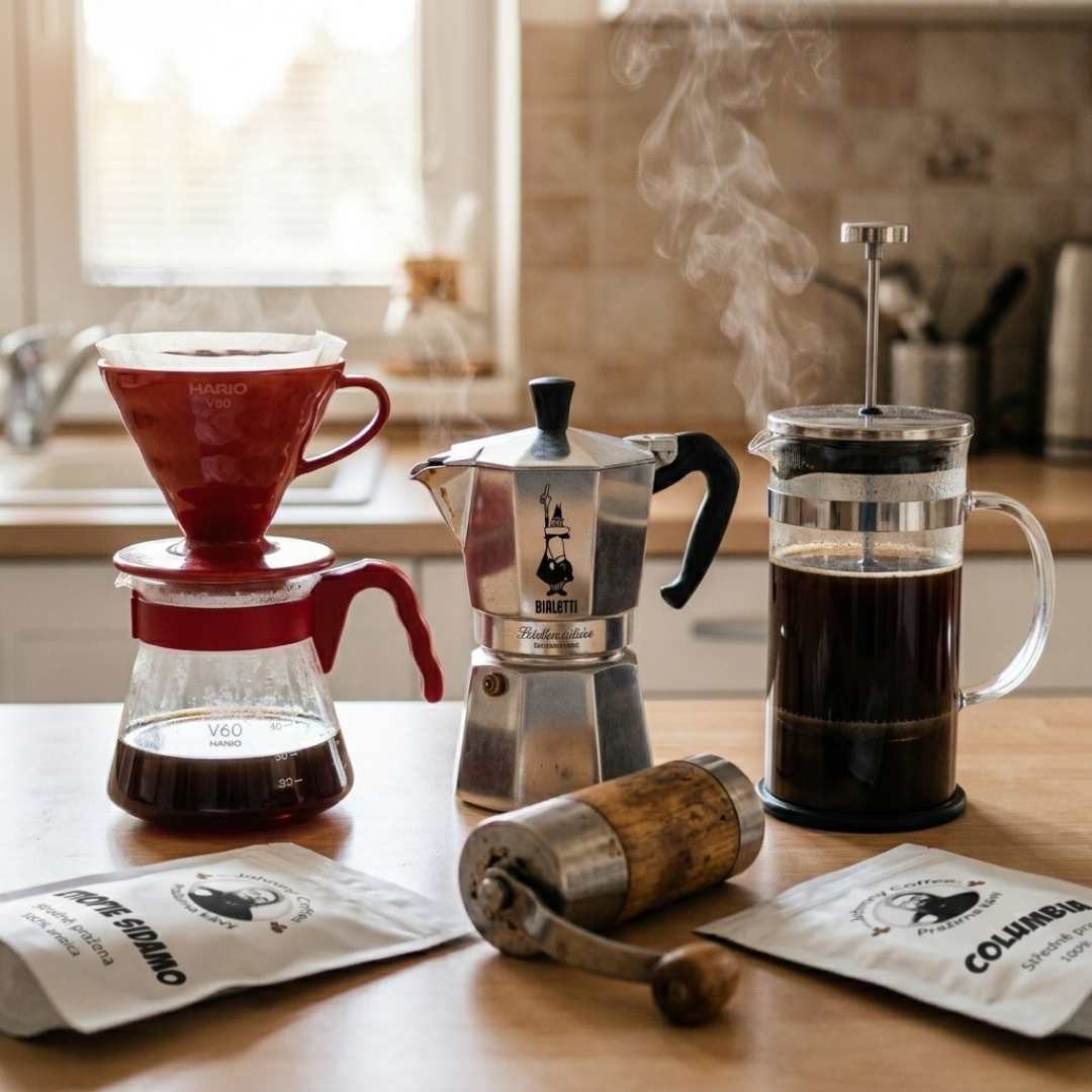 Káva ze setu Chuť světa na filtr, espresso i do moka konvičky